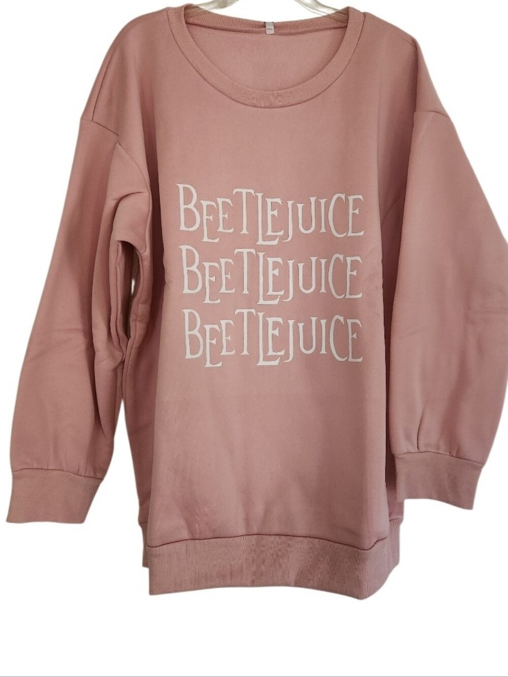 Beetlejuice Graphic Pink Women’s Sweatshirt Sz XxL Nwt